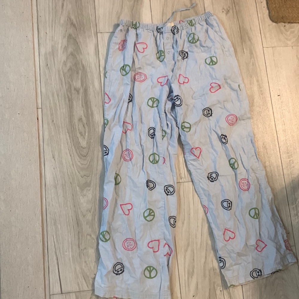 Color smiley face baby, blue , pajama pants